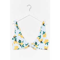 Womens Grande Taille - Bikini Haut À Nœud & Culotte Haute À Citrons Donne Signe De Vichy - Nasty Gal - Modalova