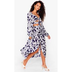 Womens Ensemble Fleuri Crop Top À Découpes & Jupe Midi Portefeuille J'Ai Flore Raison - Nasty Gal - Modalova