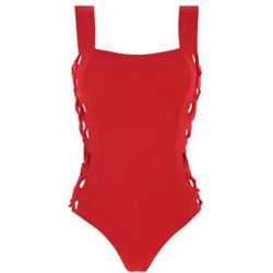 Maillot de bain 1 pièce larges bretelles sans armatures Lois Sensitive Uni Life - PAIN DE SUCRE - Modalova