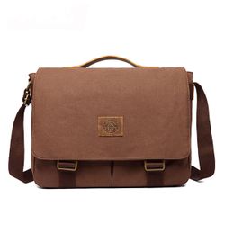 Pouces ordinateur portable sac hommes toile minimaliste bandoulière sac à main loisirs affaires sac à bandoulière - Newchic - Modalova