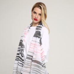Écharpe en coton à rayures foulards d'été souple décontracté protectioon solaire coupe-vent pour plage - Newchic - Modalova