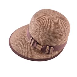 LYZA Chapeau de paille écharpe d'été à larges bords pour s bowknot crème solaire bonnet de plage Bohemia - Newchic - Modalova