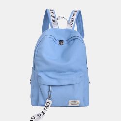 Sac à dos pour en toile Brief grande capacité Preppy Letter Print Backpack - Newchic - Modalova