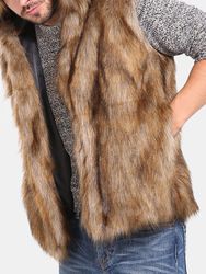 Manteau chaud en fausse fourrure épaissie à capuche Slim Fit Fashion Casual Vest de fourrure - Newchic - Modalova