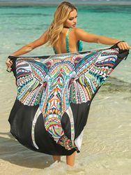 Plus Maillots de bain à imprimé animal de taille Multi-Ways Wearing Women Cover Ups Beachwear - Newchic - Modalova