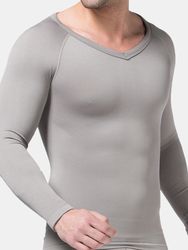 Sous-vêtements de compressions Sport T-shirt respirant sous-vêtement à manches longues à col en V élastique - Newchic - Modalova