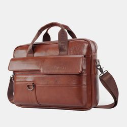 Hommes Vintage Business en cuir véritable sac à bandoulière sac à main pour ordinateur portable - Newchic - Modalova