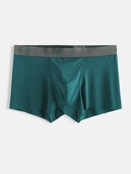 Caleçons boxeurs sans coutures sous-vêtements simples respirants minces avec pochette double couche - Newchic - Modalova