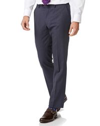 Airforce Stripe Slim Fit Panama Business Suit Trousers Size W30 L38 by - Charles Tyrwhitt - Modalova