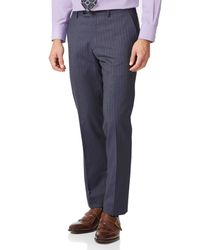 Airforce Stripe Classic Fit Panama Business Suit Trousers Size W34 L32 by - Charles Tyrwhitt - Modalova