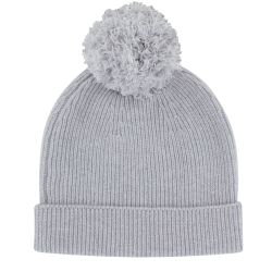 Bonnet Renard 100% Cachemire 6 Fils Pompon Amovible - Classics - Gris clair - Les Poulettes Bijoux - Modalova