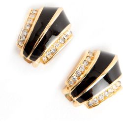 Clip sur boucles d'oreilles vintage Christian Art Déco d'occasion - Dior Vintage - Modalova
