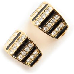 Clip sur boucles d'oreilles vintage Christian Art Déco d'occasion - Dior Vintage - Modalova