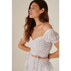 Haut Épaules Dénudées À Cordon Avec Détail En Matière Recyclée - Multicolor - Pamela x NA-KD Reborn - Modalova