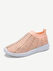 Chaussures de chaussette de course en maille élastique à paillettess de grande taille - Newchic - Modalova