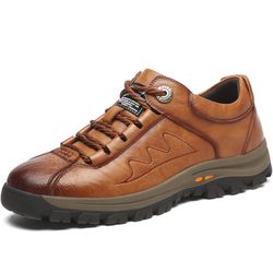 Chaussures décontractées en plein air portables antidérapantes en cuir microfibre rétros - Newchic - Modalova