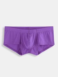 S Sexy Mini Boxer Briefs Mince Respirant Nude Butt Lifting Patchwork Poche Sous-Vêtements Plaine - Newchic - Modalova