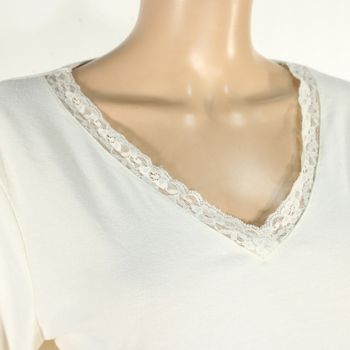 Tee Shirt Jacqueline Riu Bleu Taille 1 - Neuf Sans Étiquettes - Viscose Confortable