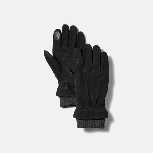 Gants en cuir à poignets côtelés en noir, , noir, Taille: L - Timberland - Modalova