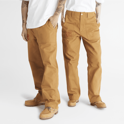 Pantalon de travail en toile dense CLOT x en jaune foncé, , marron, Taille: 30 - Timberland - Modalova