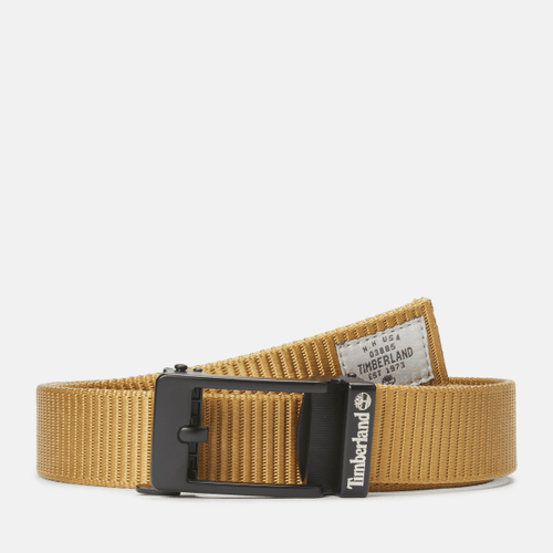 Ceinture tressée de 35 mm/1,4 pouce à boucle automatique en jaune foncé, , jaune, Taille: M - Timberland - Modalova