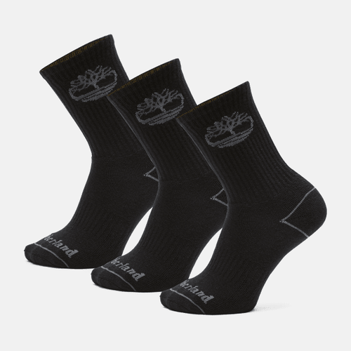Lot de 3 paires de chaussettes Bowden unisexes en noir, noir, Taille: L - Timberland - Modalova