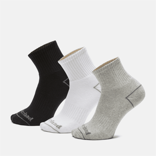 Lot de 3 paires de chaussettes 3/4 Bowden en noir/blanc/gris, gris, Taille: L - Timberland - Modalova