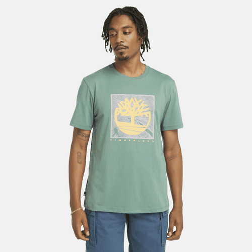 T-shirt à motif sur le devant en pin maritime, , bleu, Taille: L - Timberland - Modalova