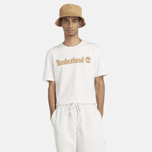 T-shirt à logo linéaire en blanc, , blanc, Taille: 3XL - Timberland - Modalova