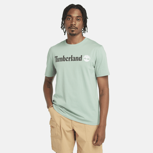 T-shirt à logo linéaire en vert clair, , bleu sarcelle, Taille: 3XL - Timberland - Modalova