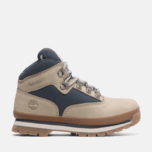 Bottines de randonnée mi-hautes à lacets Euro Hiker pour enfant en beige et bleu foncé, beige, Taille: 33 - Timberland - Modalova