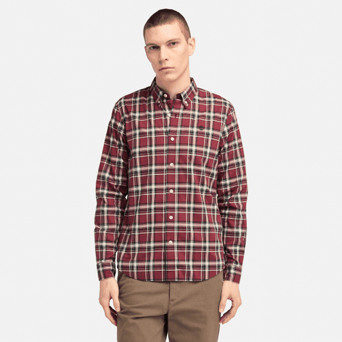 Chemise à carreaux en popeline extensible en rouge, , rouge, Taille: 3XL - Timberland - Modalova