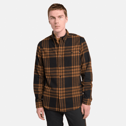 Chemise en flanelle semi-épaisse à carreaux en marron, , marron, Taille: 3XL - Timberland - Modalova