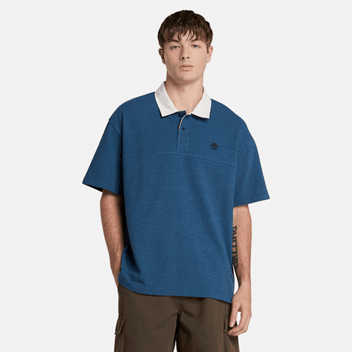 Polo texturé en bleu foncé, , bleu, Taille: 3XL - Timberland - Modalova