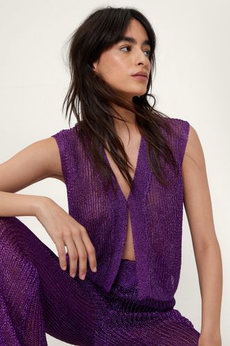Gilet En Maille Métallisée - - S - Nasty Gal - Modalova