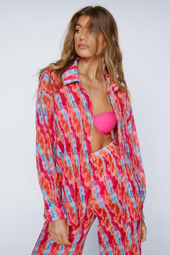 Chemisier De Plage Oversize Imprimé Tie & Dye - - 38 - Nasty Gal - Modalova