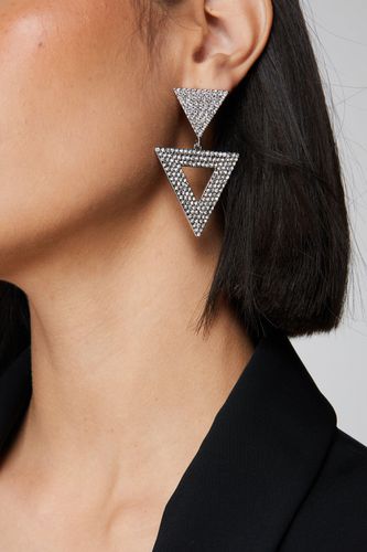 Boucles D'Oreilles Triangle Strassées - - One Size - Nasty Gal - Modalova