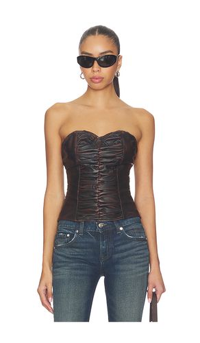 Leather Strapless Bustier Top en . Taille M. Also en S, XS - One Teaspoon - Modalova