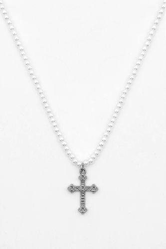 Collier Perles Croix - Pull&Bear - Modalova