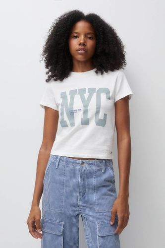 T-Shirt Cropped Nyc - Pull&Bear - Modalova