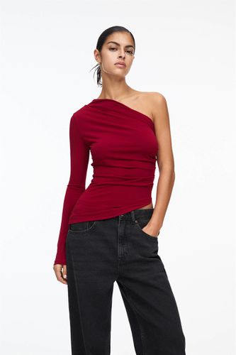 Top Asymétrique Manche Longue - Pull&Bear - Modalova