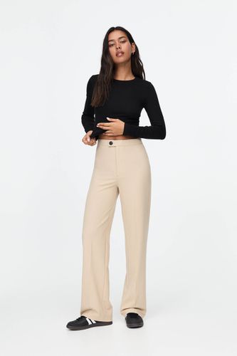 Pantalon Habillé Straight Taille Haute - Pull&Bear - Modalova