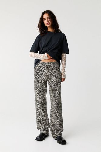 Pantalon Straight Léopard - Pull&Bear - Modalova