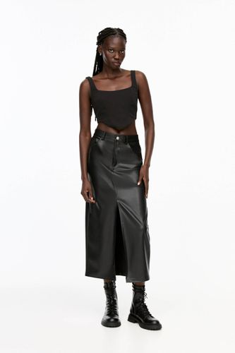 Jupe Midi Similicuir Split - Pull&Bear - Modalova