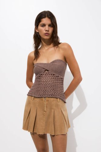 Top Bandeau En Maille Ajourée - Pull&Bear - Modalova