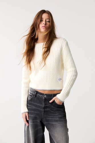 Pull Maille Torsadée - Pull&Bear - Modalova