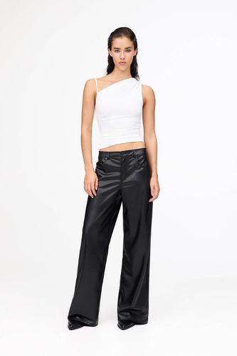 Pantalon Similicuir Palazzo - Pull&Bear - Modalova