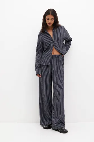 Pantalon Style Pyjama Rayures - Pull&Bear - Modalova