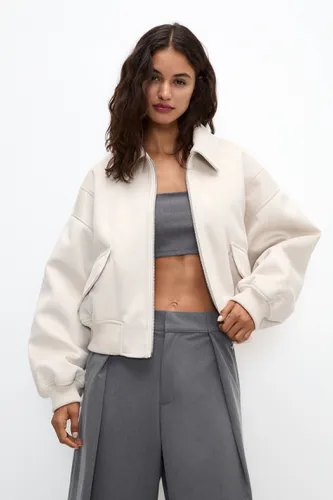 Blouson Bomber En Suédine - Pull&Bear - Modalova