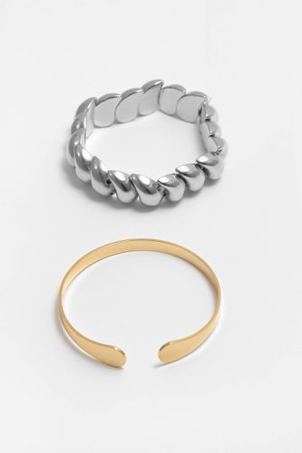 Lot Bracelets Rigides Métallisés - Pull&Bear - Modalova